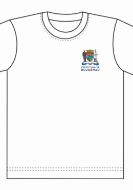 Camiseta Unissex Branca - C/bordado Prefeitura de Blumenau 