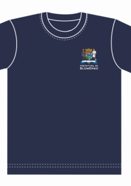 Camiseta Unissex Marinho - C/BORDADO Prefeitura de Blumenau 