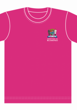 CAMISETA UNISSEX PINK -  C/BORDADO PREFEITURA DE BLUMENAU