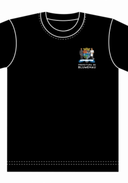 Camiseta Unissex Preta - C/BORDADO PREFEITURA DE BLUMENAU
