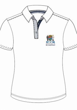 Polo Feminina Branca - C/bordado Prefeitura de Blumenau 