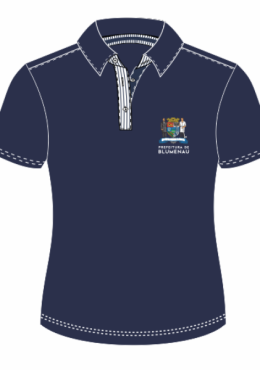Polo Feminina Marinho - C/ Aplique Prefeitura de Blumenau