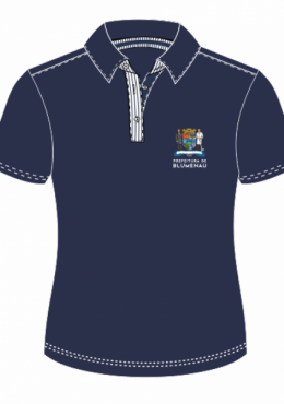 Polo Feminina Marinho - C/BORDADO Prefeitura de Blumenau 