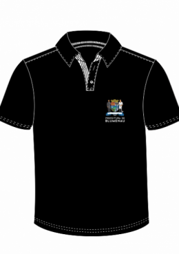 Polo Masculina Preta - C/brordado Prefeitura de Blumenau 