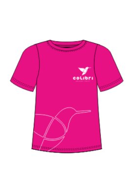 T-SHIRT MC PINK COLIBRI 