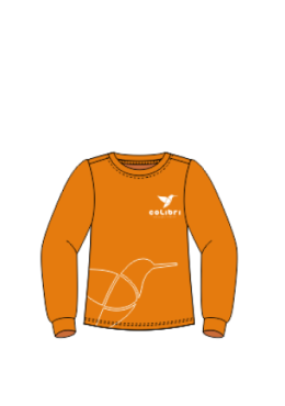 T-SHIRT ML LARANJA COLIBRI