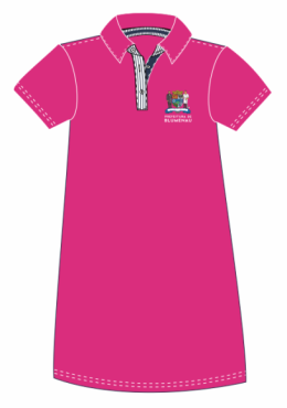 Vestido com Manga Pink - C/ Aplique Prefeitura de Blumenau