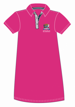 Vestido com manga Pink - C/BORDADO Prefeitura de Blumenau 