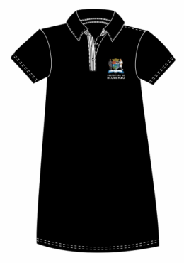 Vestido com Manga Preto - C/bordado Prefeitura de Blumenau
